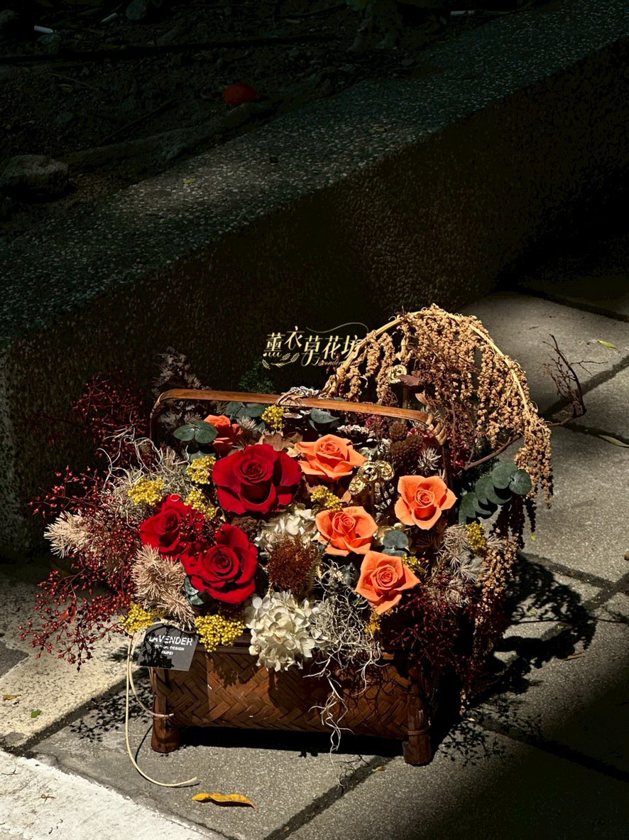 不雕花/乾燥花/盆花設計 110011403