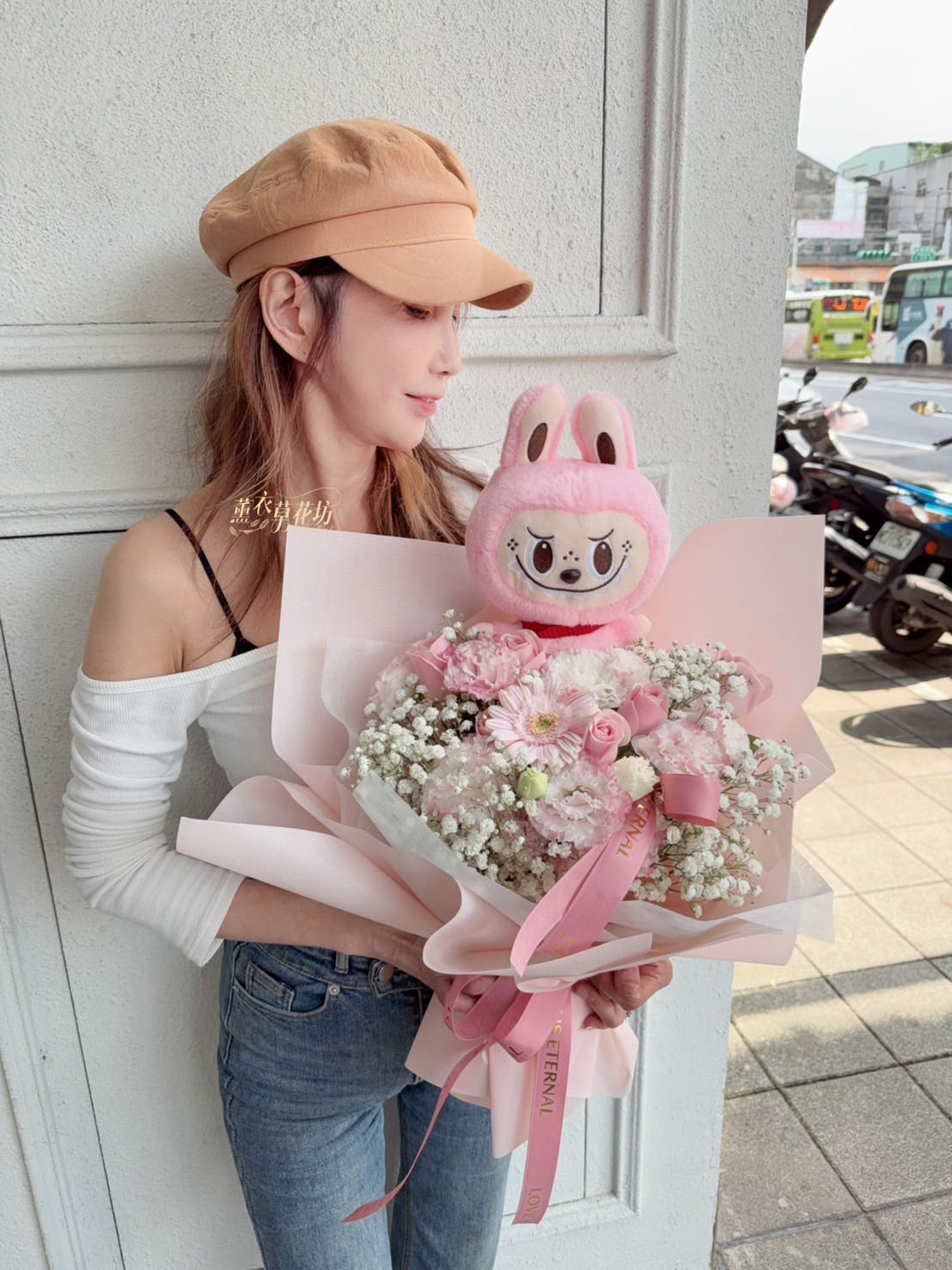 Labubu&鮮花~花束設計114052003