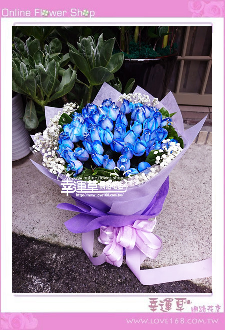 藍玫瑰花束60 A0605