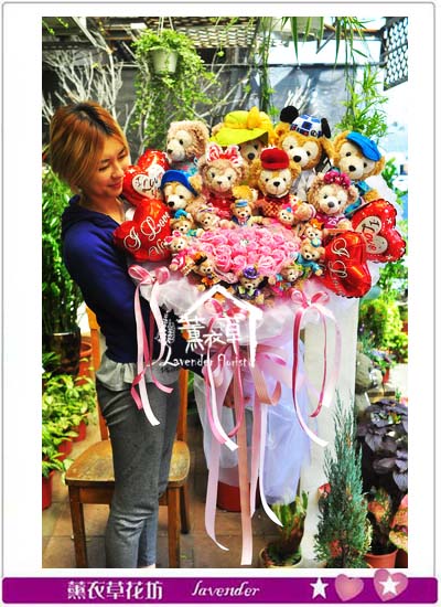 達非熊花束 薰衣草網路花店 情人節花束 媒體報導最具創意網路花店 Lavender