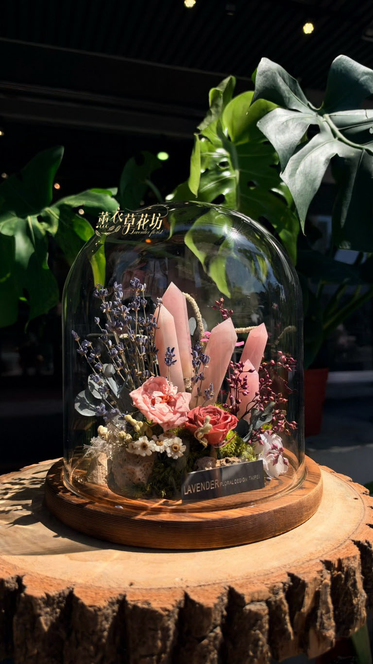水晶&乾燥花&永生花~玻璃罩設計 115100915
