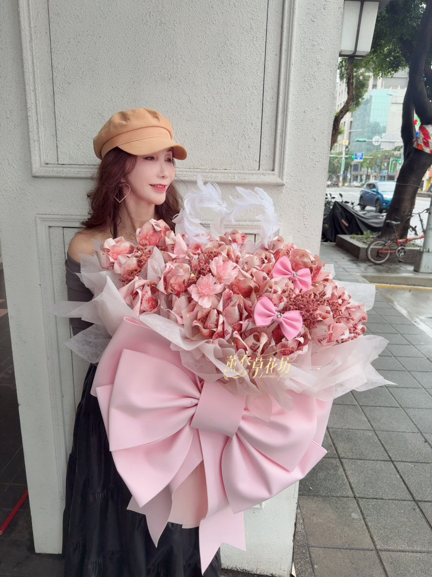 鈔票花/有錢花/巨型蝴蝶結/花束 114060901