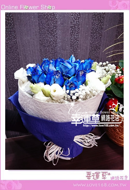 藍玫花束A0330