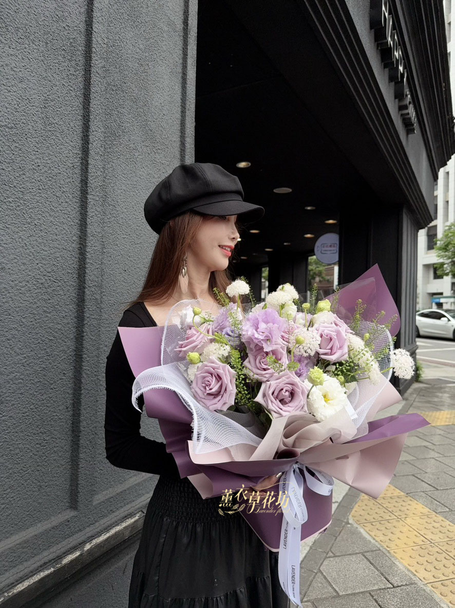 進口~紫色玫瑰花束 115041805