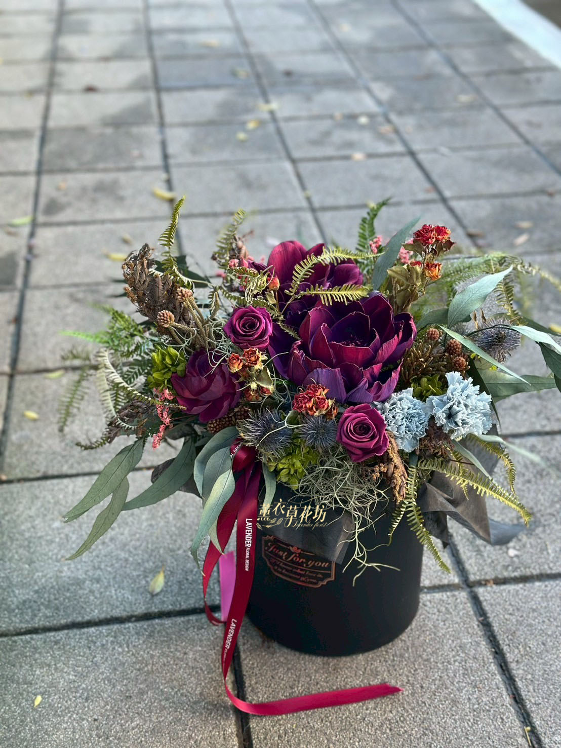 不雕花/乾燥花/永生花-花盒109050205