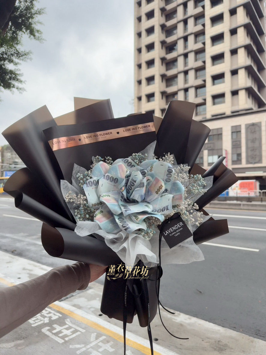 鈔票花/有錢花/紙鈔花~韓式花束設計 115101902