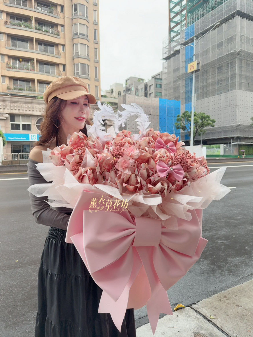 鈔票花/有錢花/巨型蝴蝶結/花束 114060901