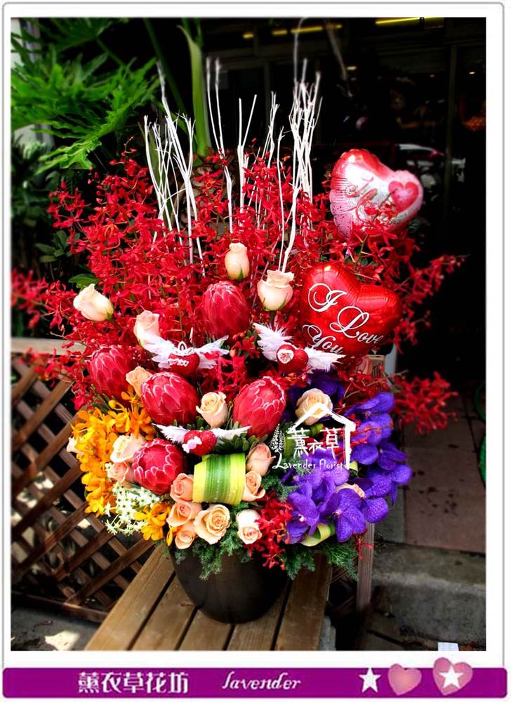 豪華盆花設計c 薰衣草網路花店 情人節花束 媒體報導最具創意網路花店 Lavender