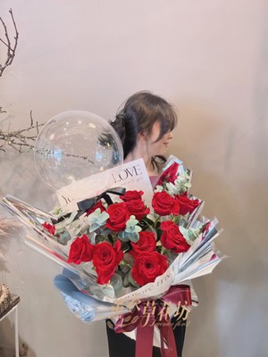 進口紅玫瑰11朵花束~111111608