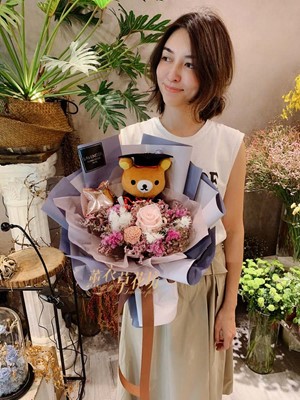 畢業拉拉熊花束108062011