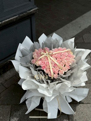 52朵~粉玫瑰~韓式網美~花束設計115042820