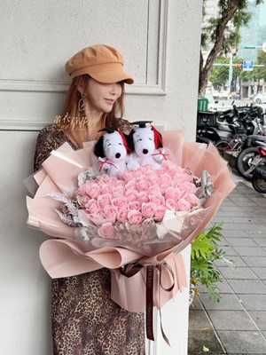 史努比&50朵香芬花束108052412