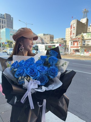 進口~水藍色玫瑰111021782