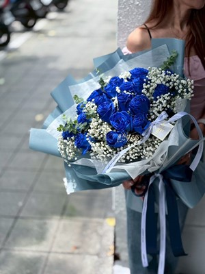 進口~藍色玫瑰花~114062409