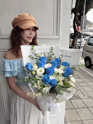 進口~淺藍玫瑰~花束設計 115082608