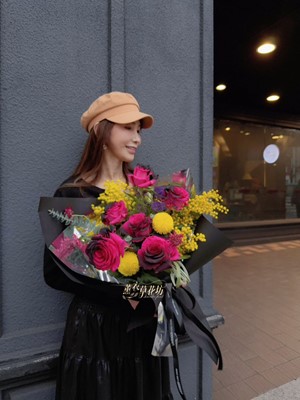 進口~桃色玫瑰花束115012210