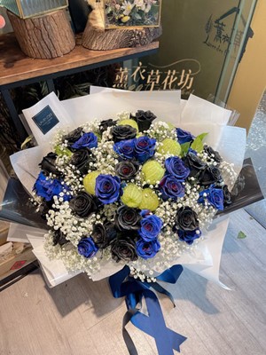 進口/黑玫瑰+藍玫瑰花束33朵110050319