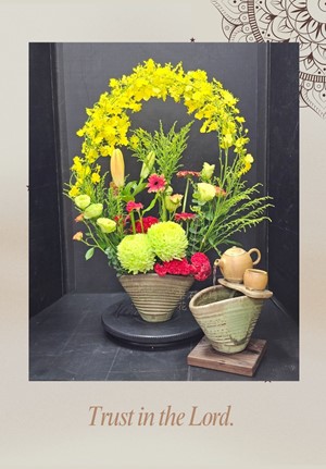 藝術盆花~文心蘭造景設計~M~ CE8-11~要預訂喔