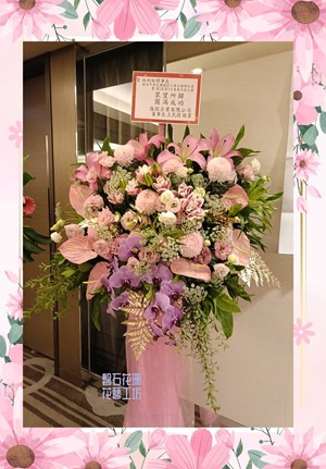 大瓣花籃!稀有多重瓣百合+皇帝紫蝴蝶蘭!訂1個即出貨~送禮花籃~