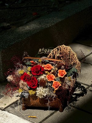 不雕花/乾燥花/盆花設計 110011403