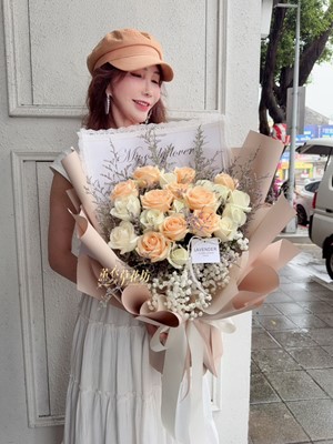 香檳&白玫瑰~20朵~115060813