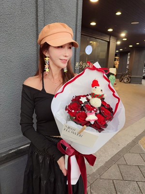 進口~玫瑰~聖誕款花束114120105