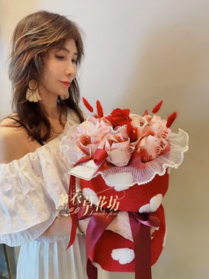 10朵鈔票花束~愛心款112050738