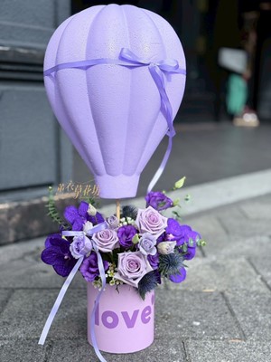 熱氣球~盆花設計~鮮花  14091702